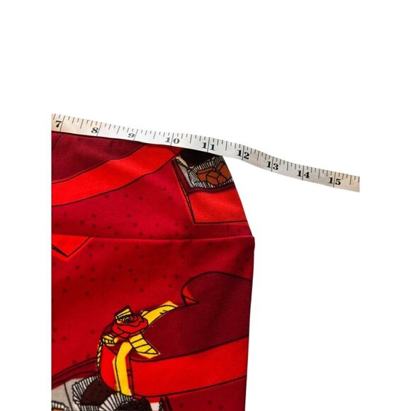 LuLaRoe Women's Red Chocolate Tights - Picture 4 of 7